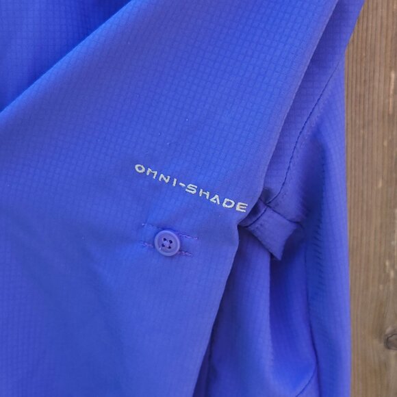 COLUMBIA Omnishade Sun Protection Blouse Women's Small PURPLE Long Sleeve - Picture 3 of 5